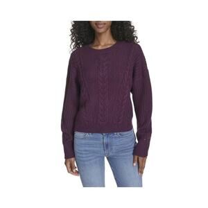 Tommy Hilfiger Purple Cable Knit Sweater Women’s Medium